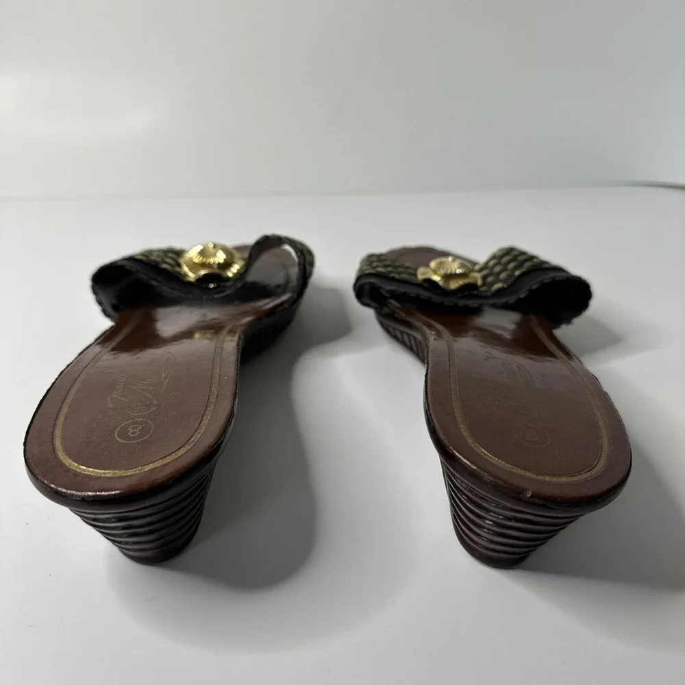 Italia Mods Maid Mariam Womans‎ Size 8 Sandal Dress/ Casual Slip On Shoe Heel